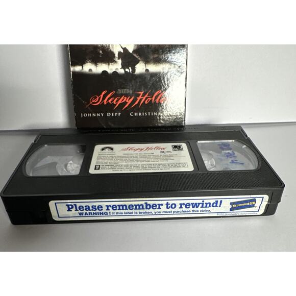 1999 Sleepy Hollow VHS From Blockbuster RARE - Picture 2 of 7